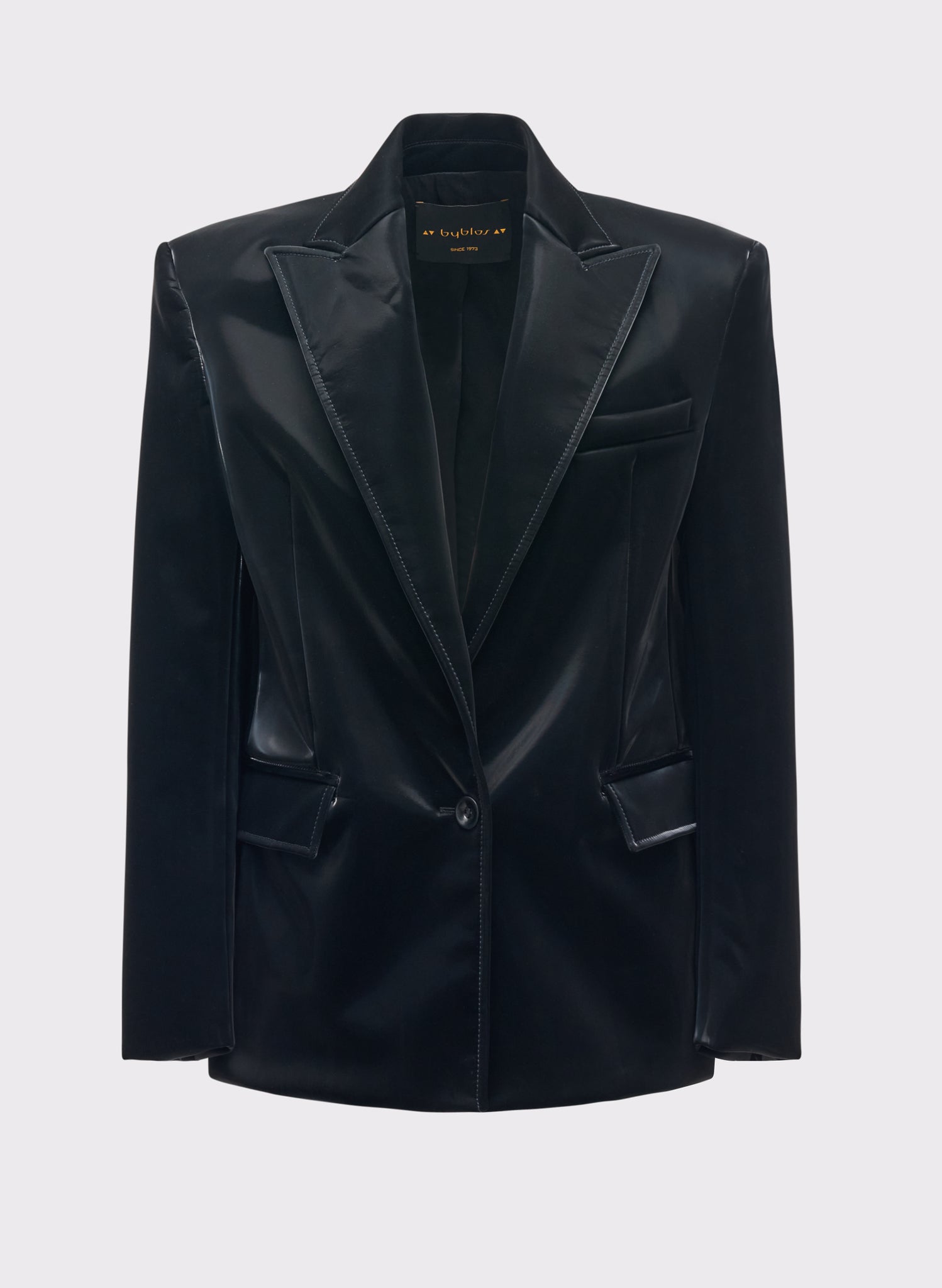 Reflective Single-Breasted Blazer