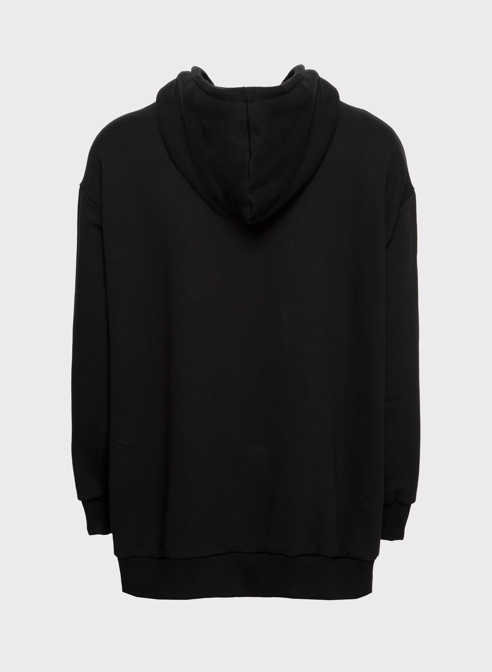 Byblos Zip-Up Hoodie with Logo Bands in black - side view