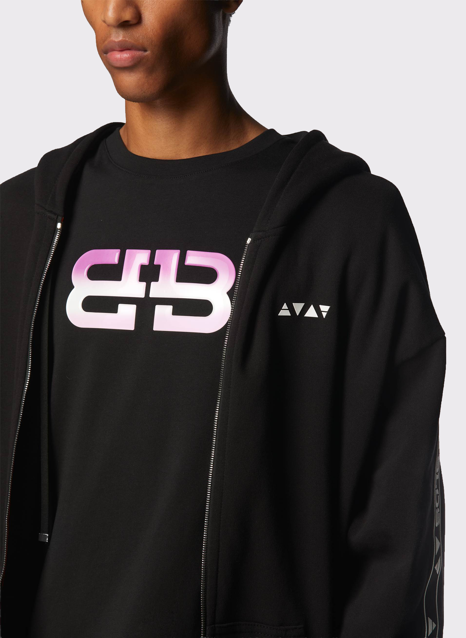 Oversized Cotton T-Shirt with BB Logo Print