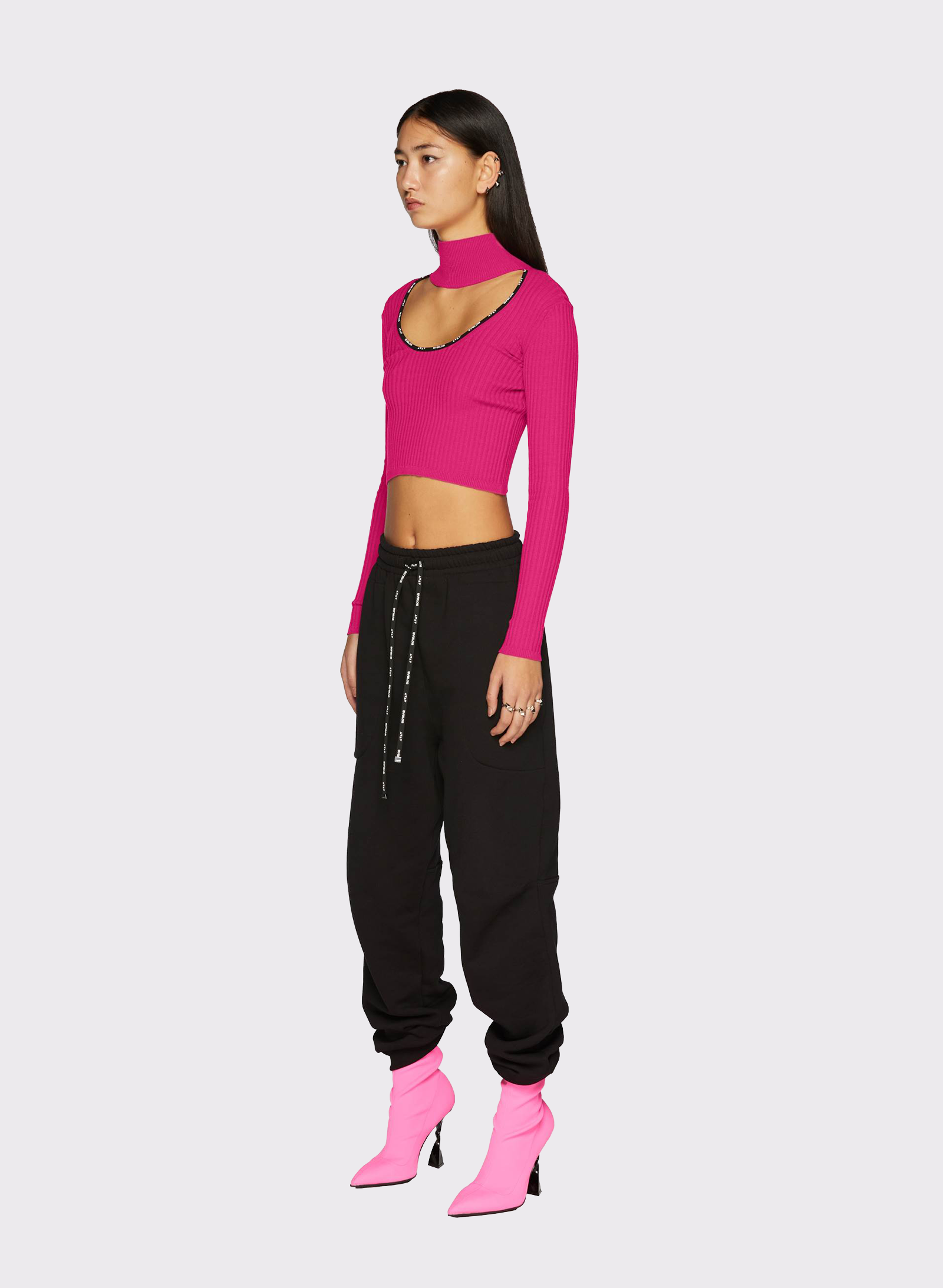 Byblos Triangles Jogger in black - front view
