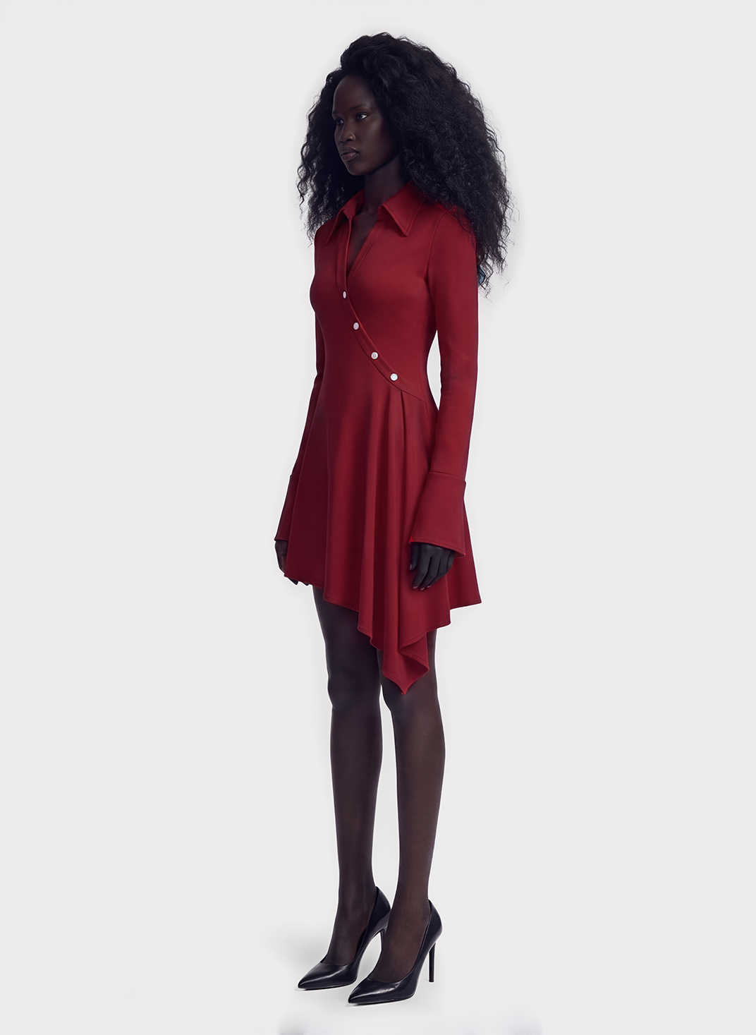 Metal Button Polo Dress