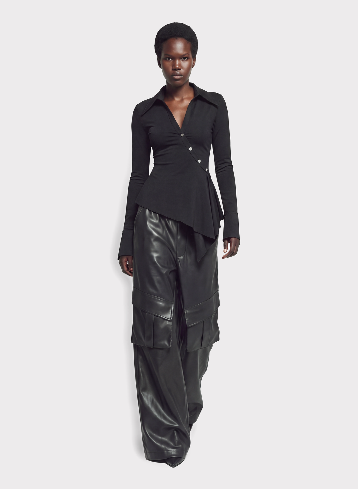 Pantalone Cargo a Gamba Larga