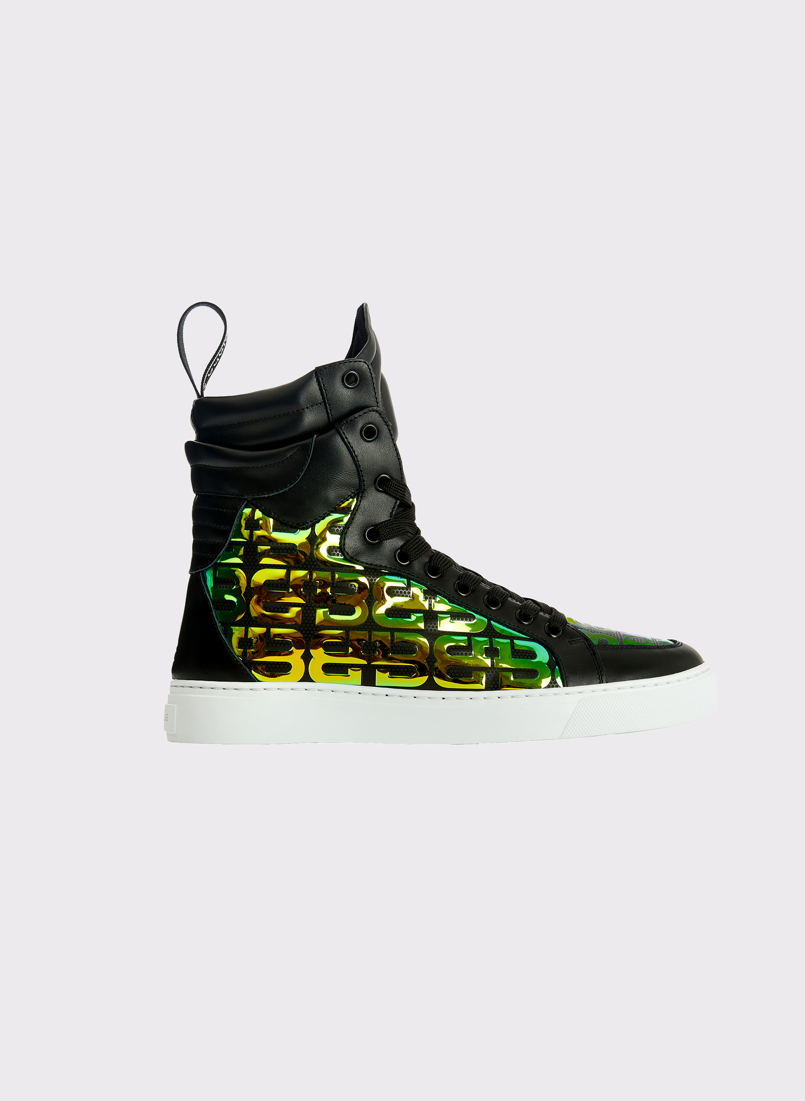 Byblos 3D Logo Iridescent Sneakers in green - back view
