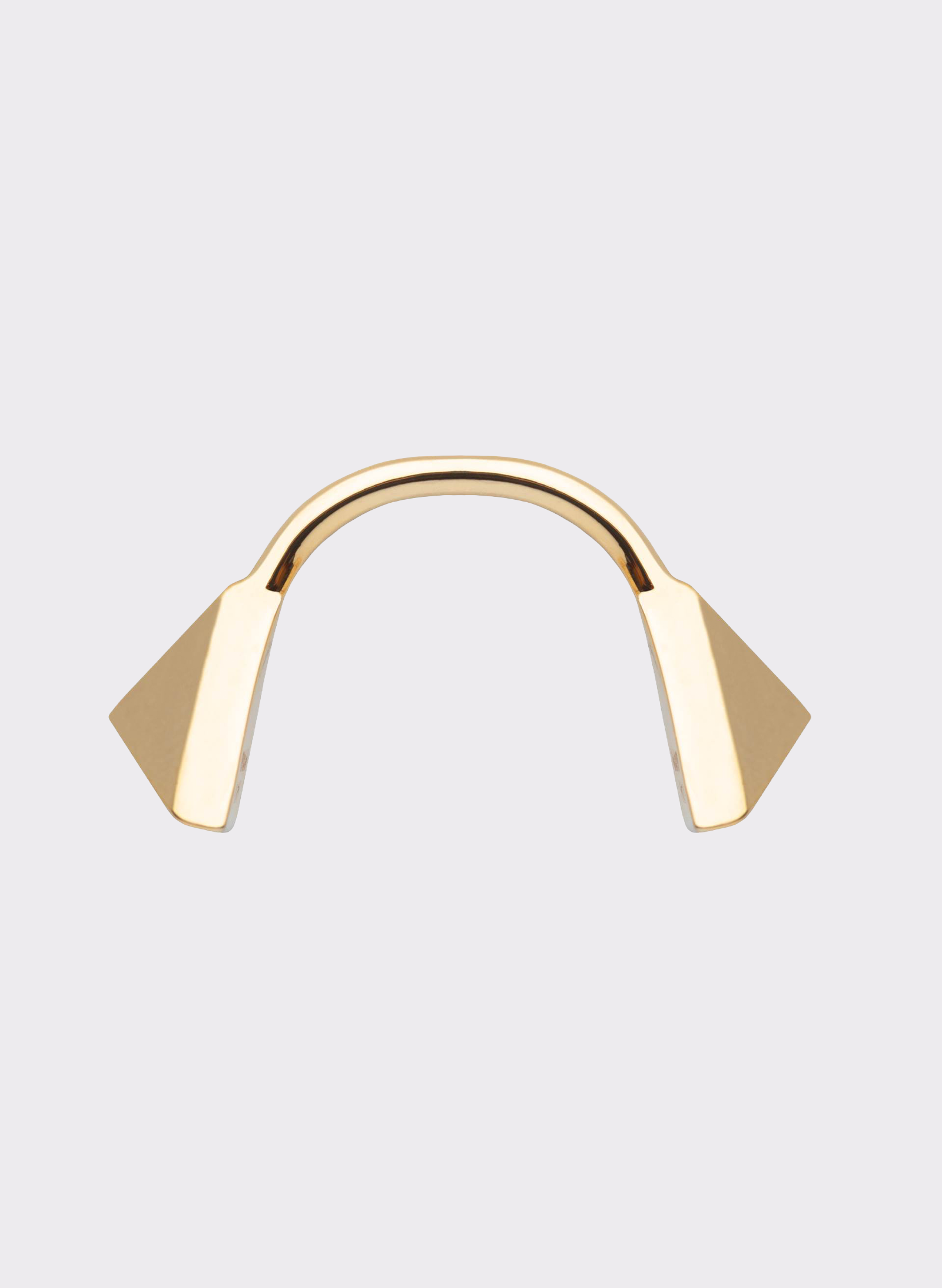 Byblos Triangles Nose Cuff in gold - front view