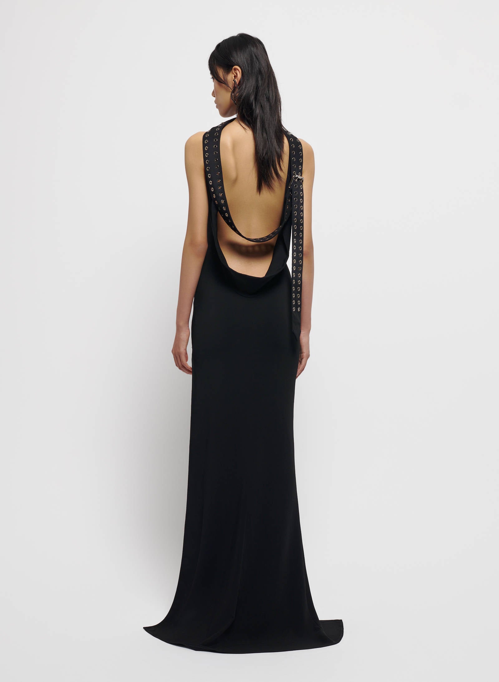 Back Belted Gown