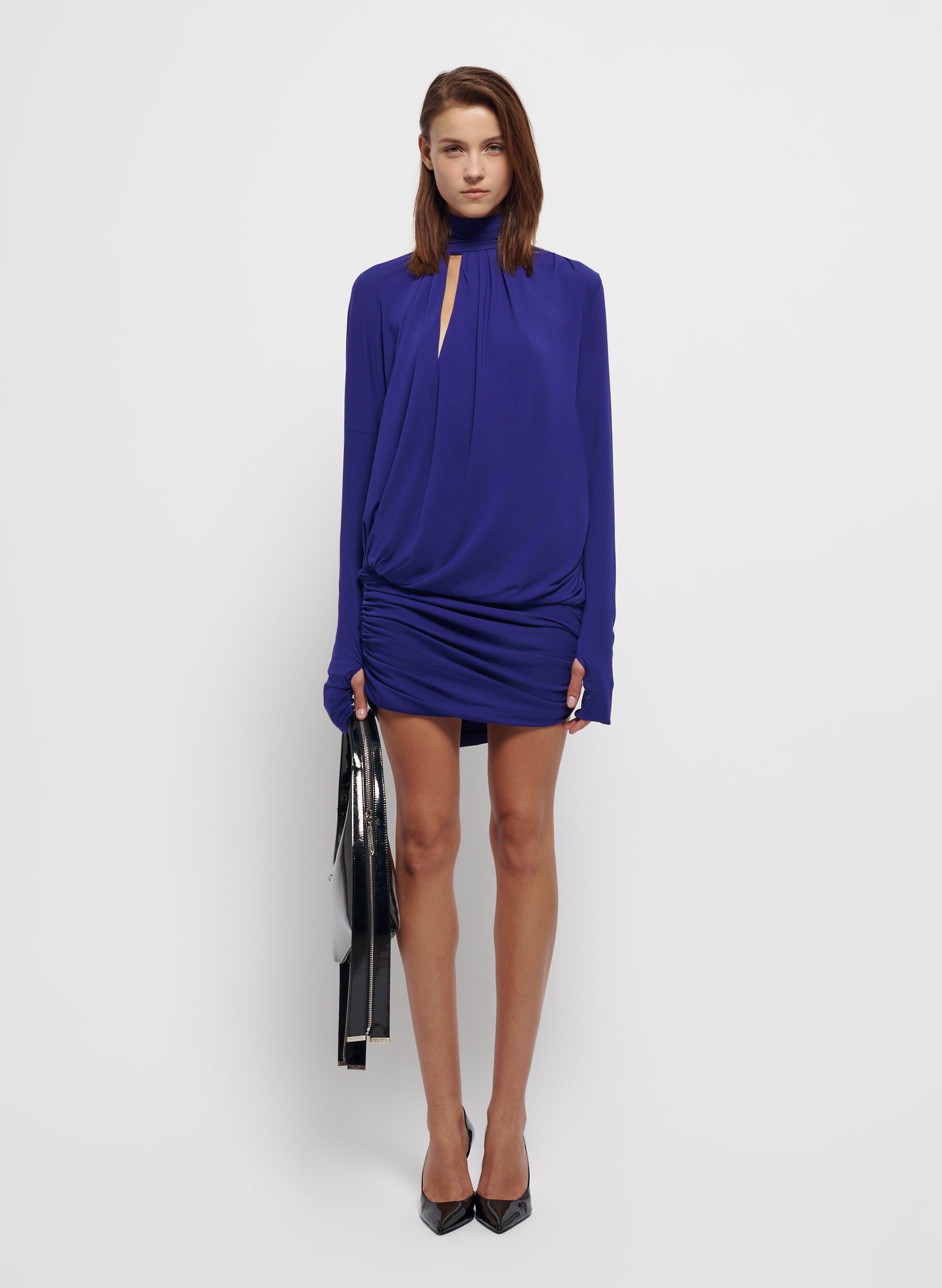 Asymmetric Midnight Dress - Blue