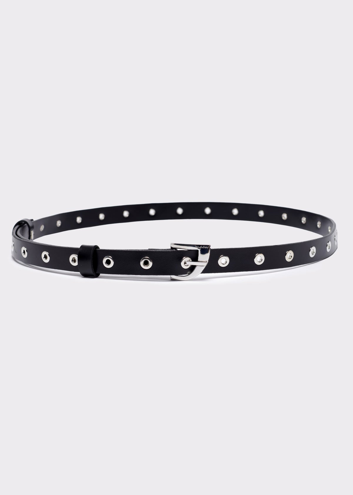 Eyelet Leather Belt Nickel