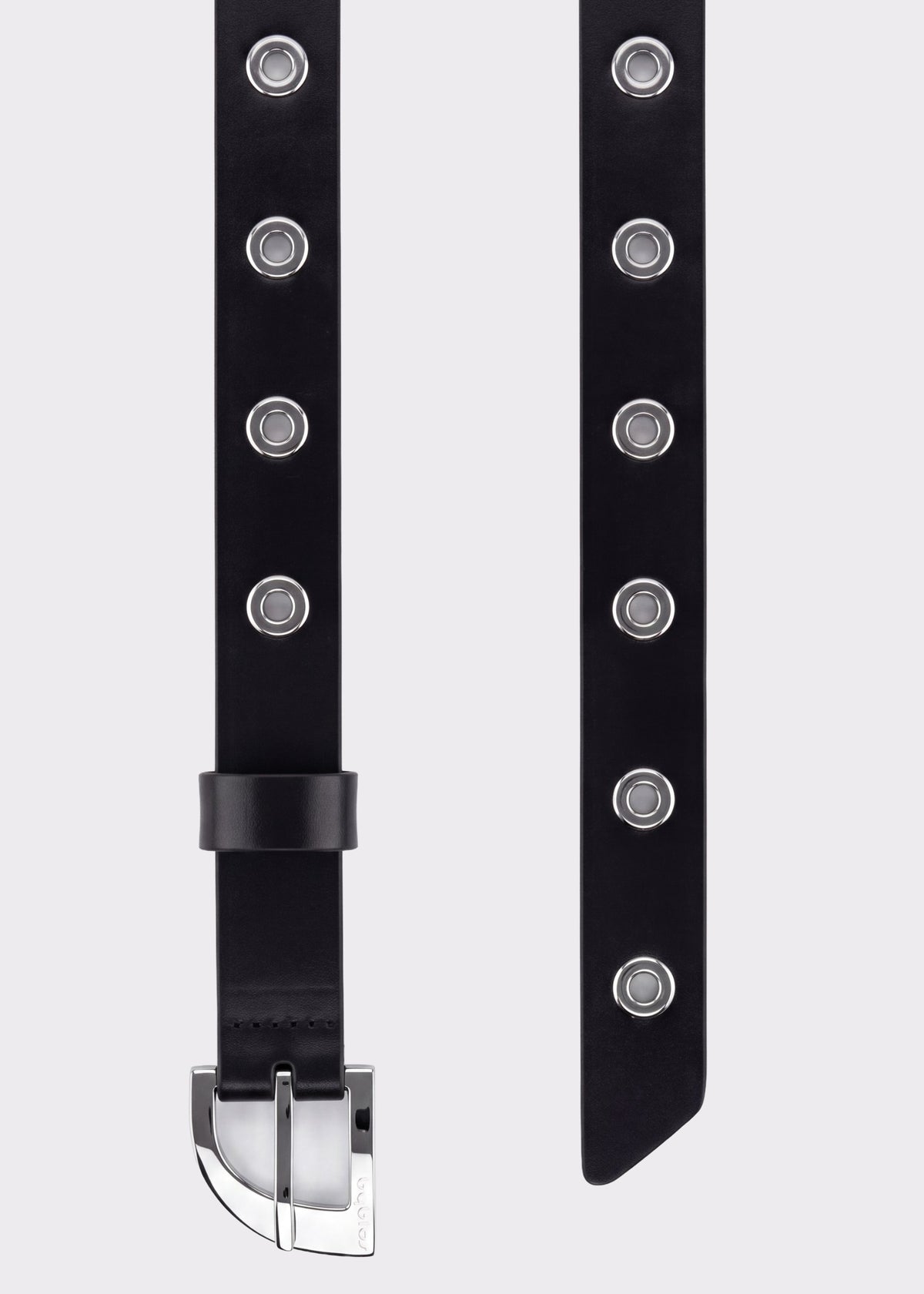 Eyelet Leather Belt Nickel