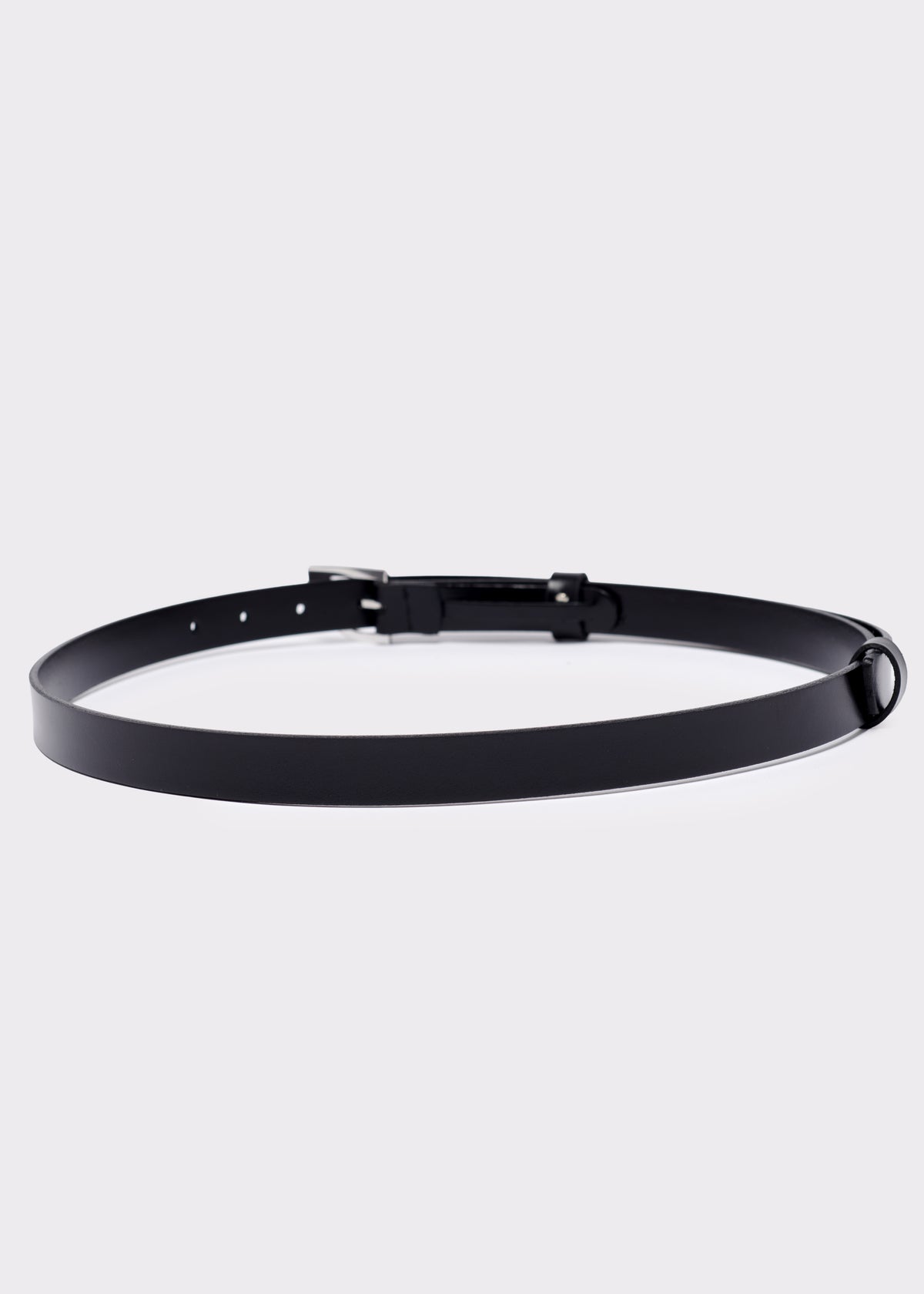 Smooth Leather Belt Black