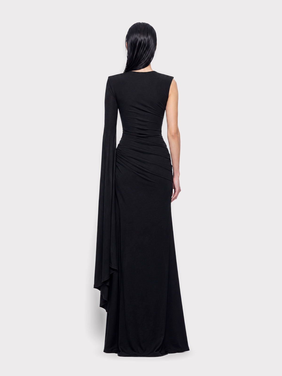 One-Sleeve Draped Gown
