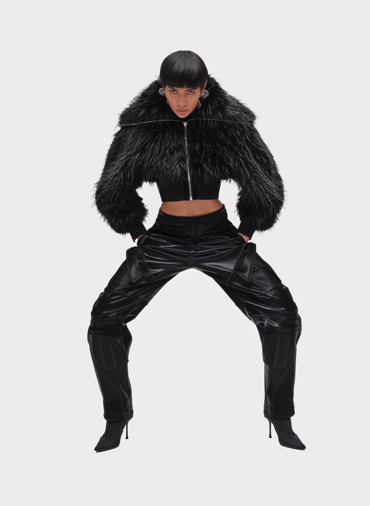 Eco-Fur Cocoon Bomber