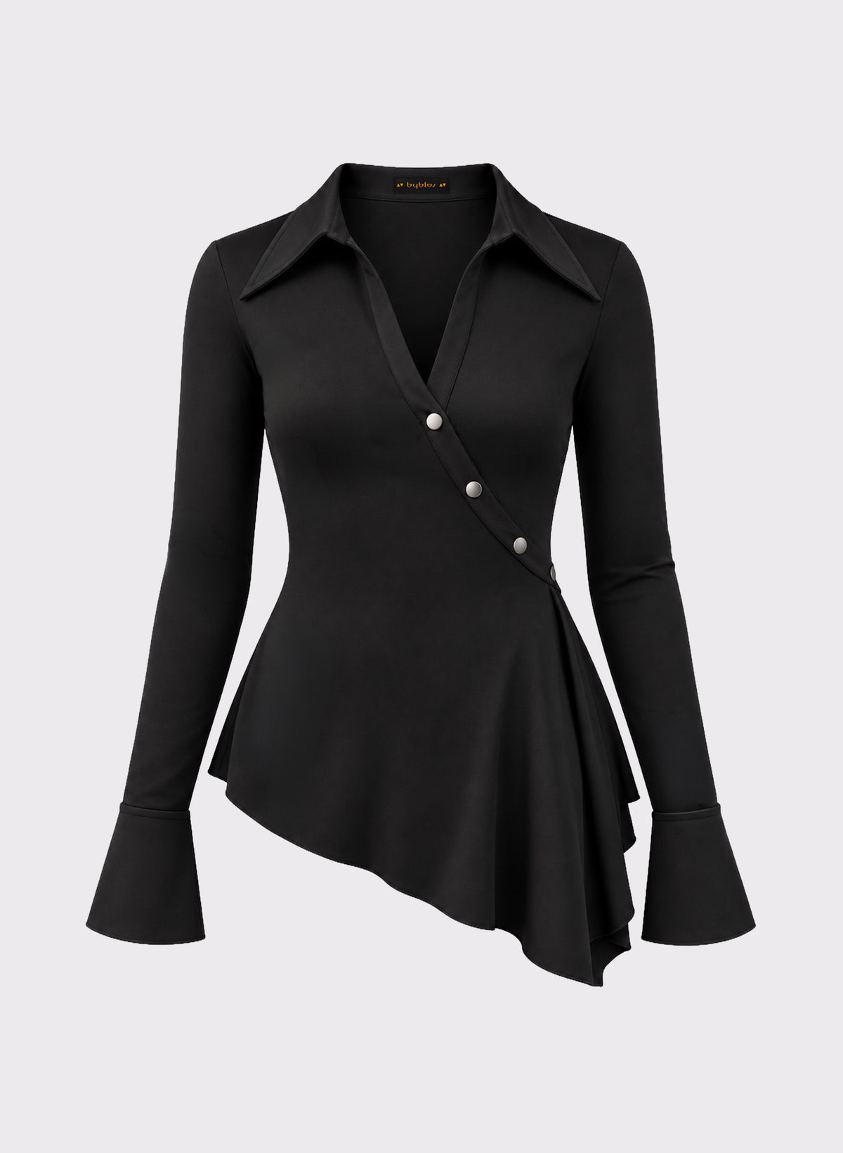 Metal Button Polo Top