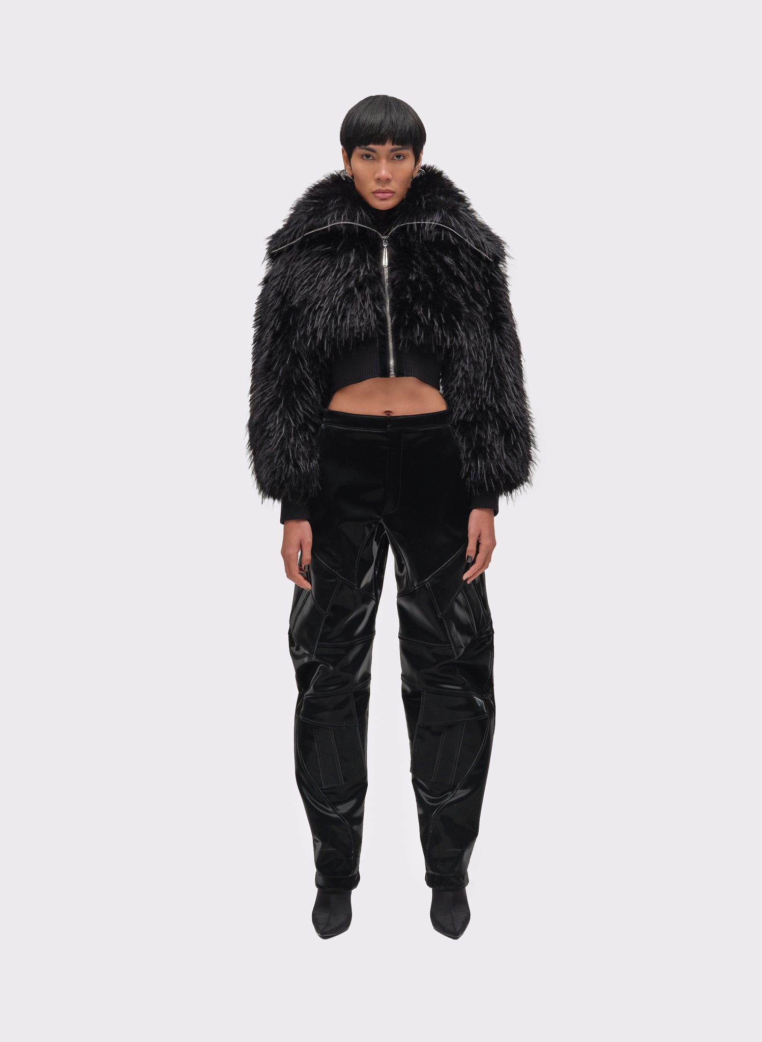 Eco-Fur Cocoon Bomber