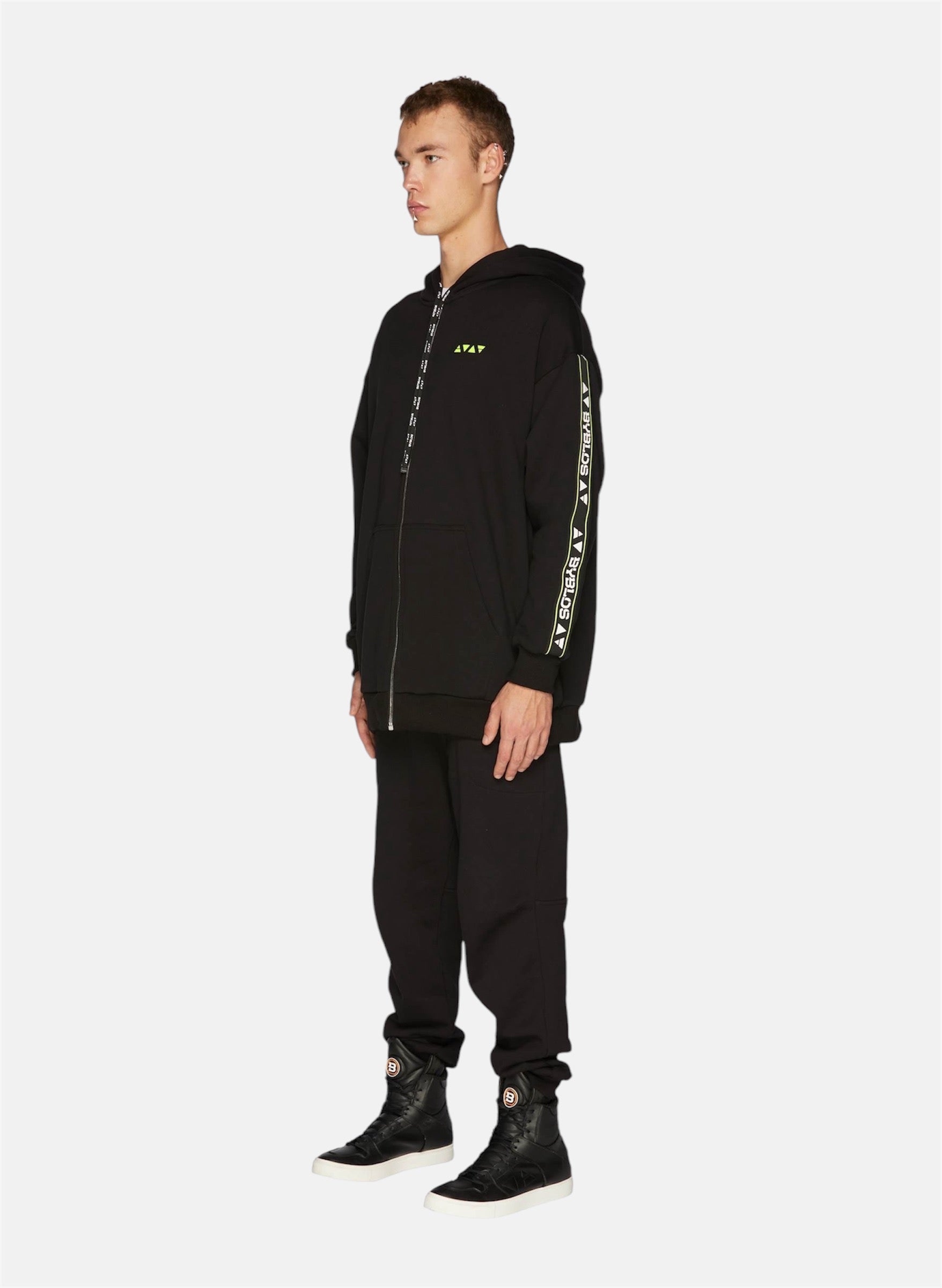Felpa con Cappuccio e Zip con Logo