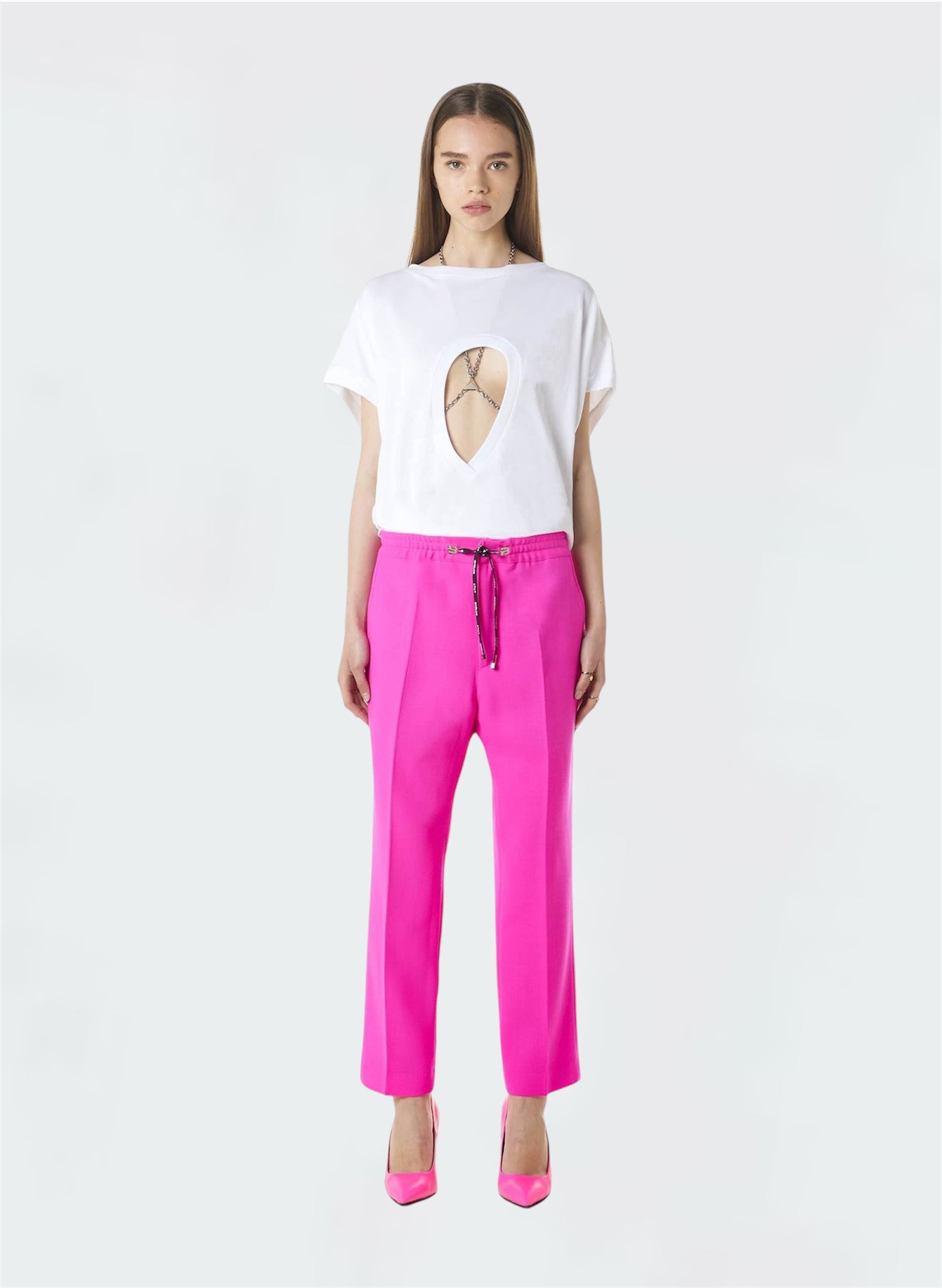 Midi Trousers Fuchsia