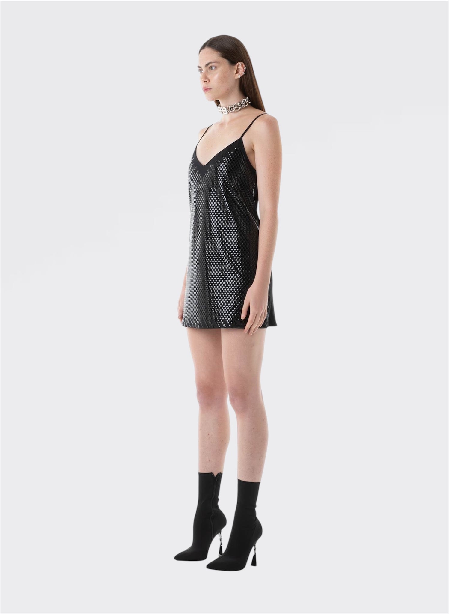 Black Studs Mini Dress