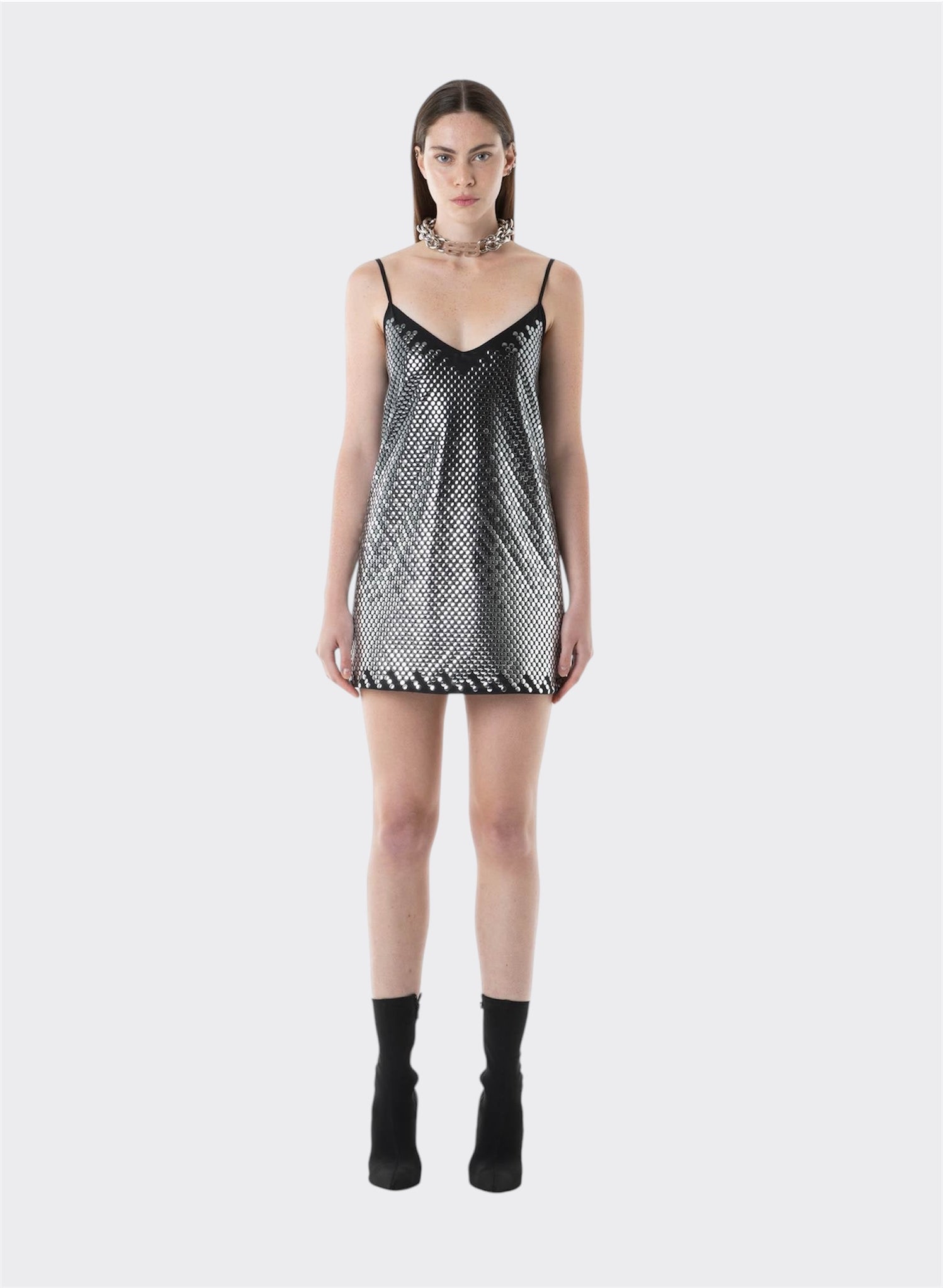 Silver Studs Mini Dress