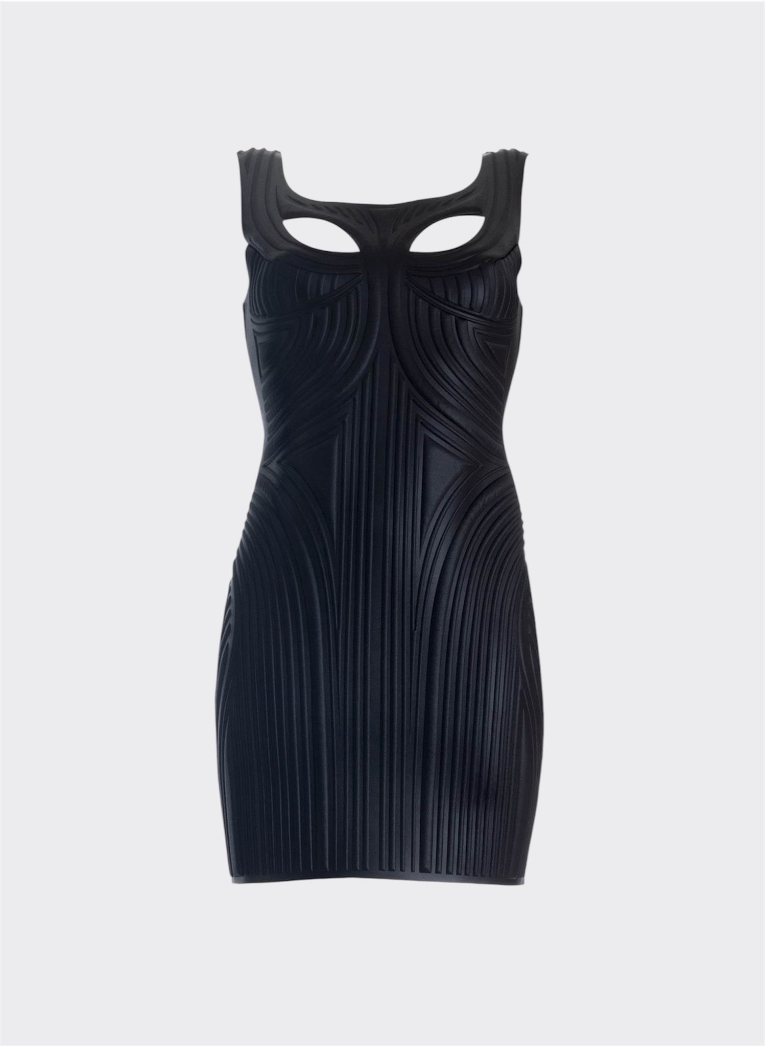 Black Thermo Impressed Dress