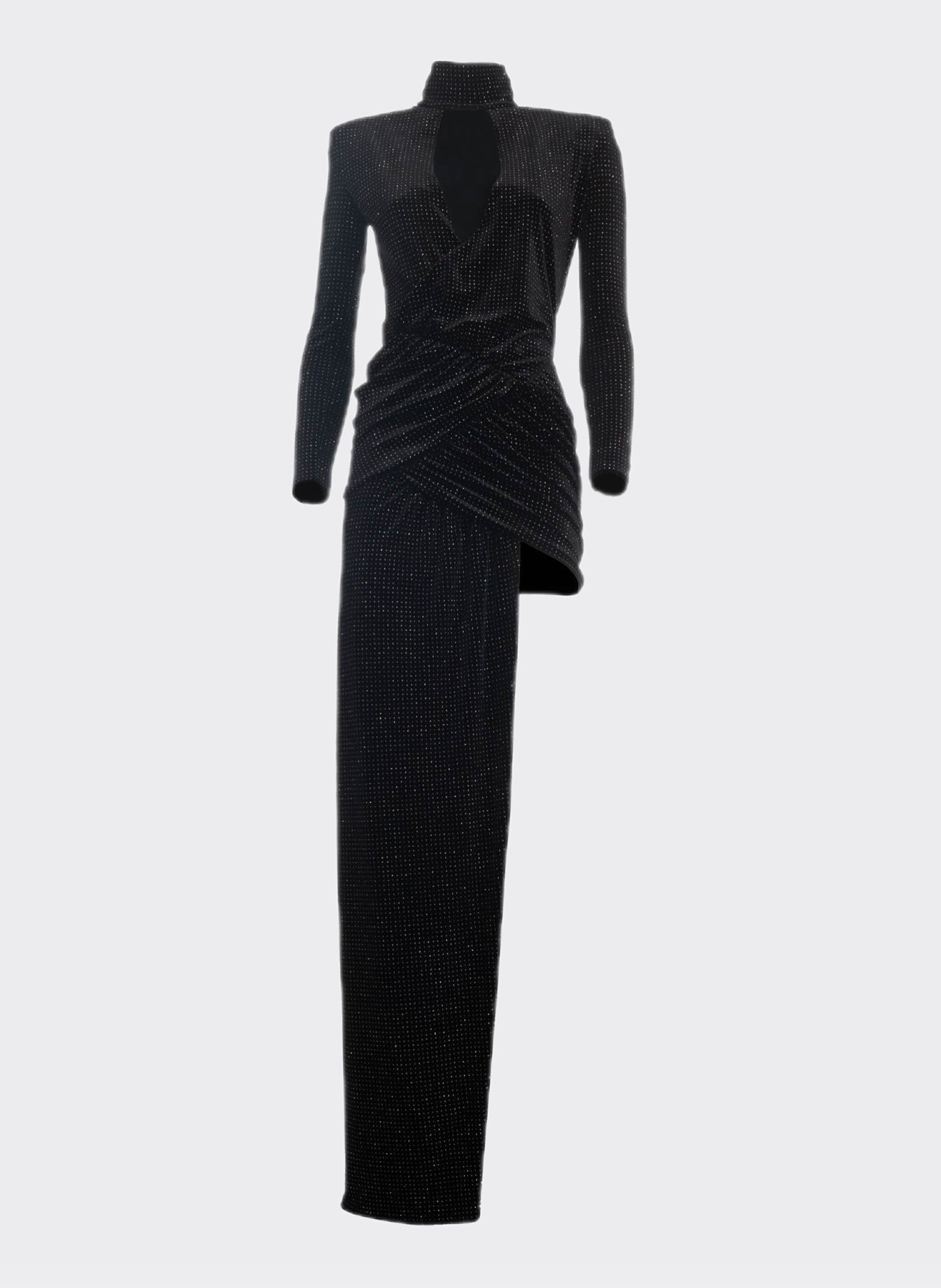 Black Lurex Velvet Dress