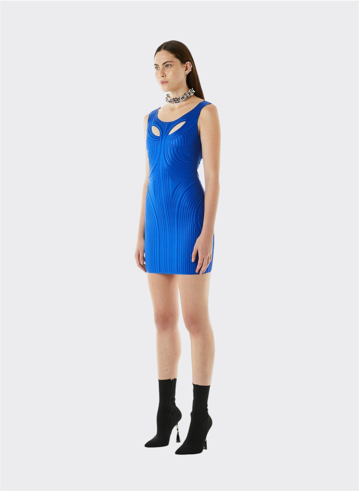 Blue Thermo Impressed Dress