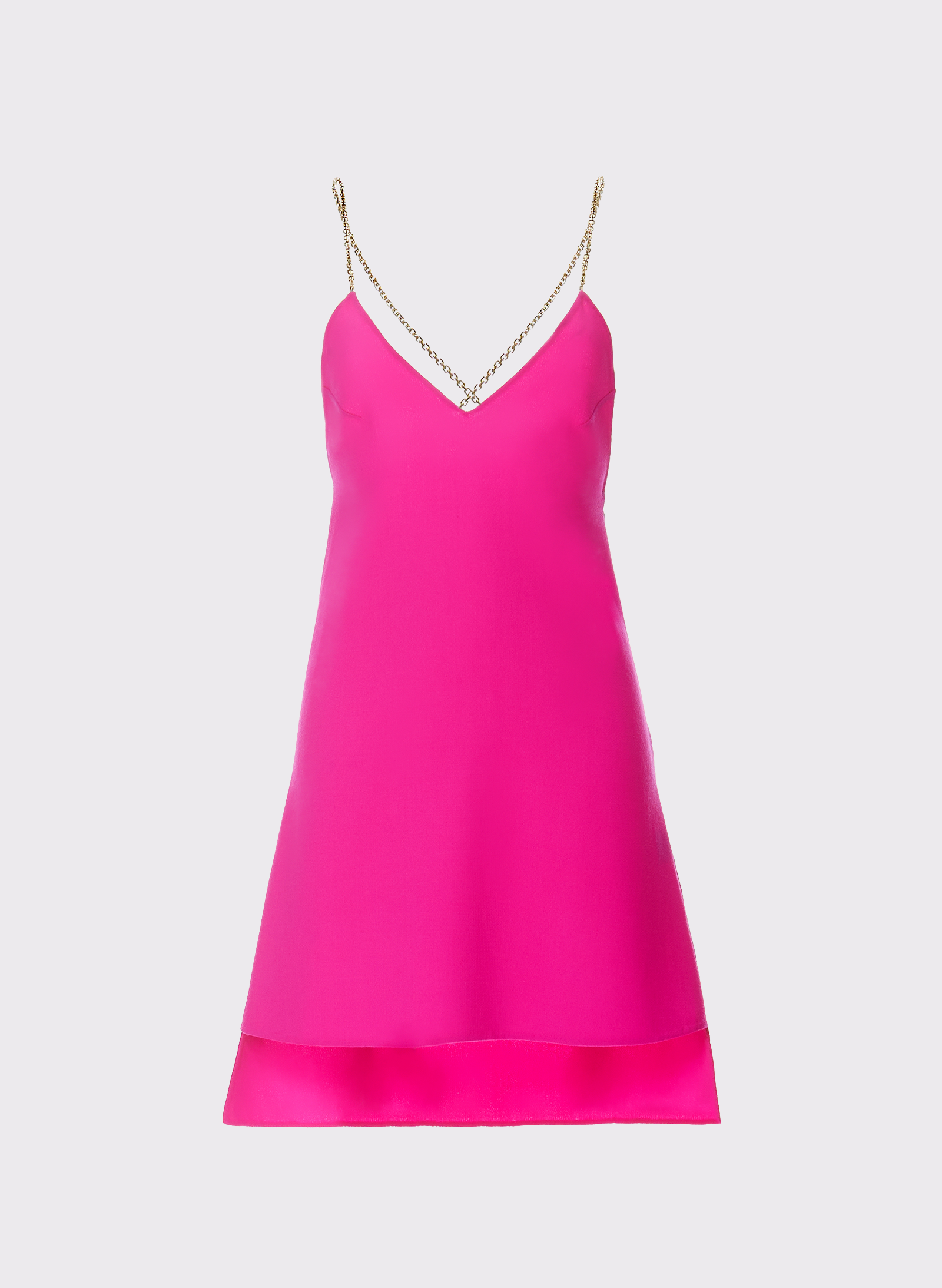 Byblos Chain Triangle Dress in fuchsia - front view