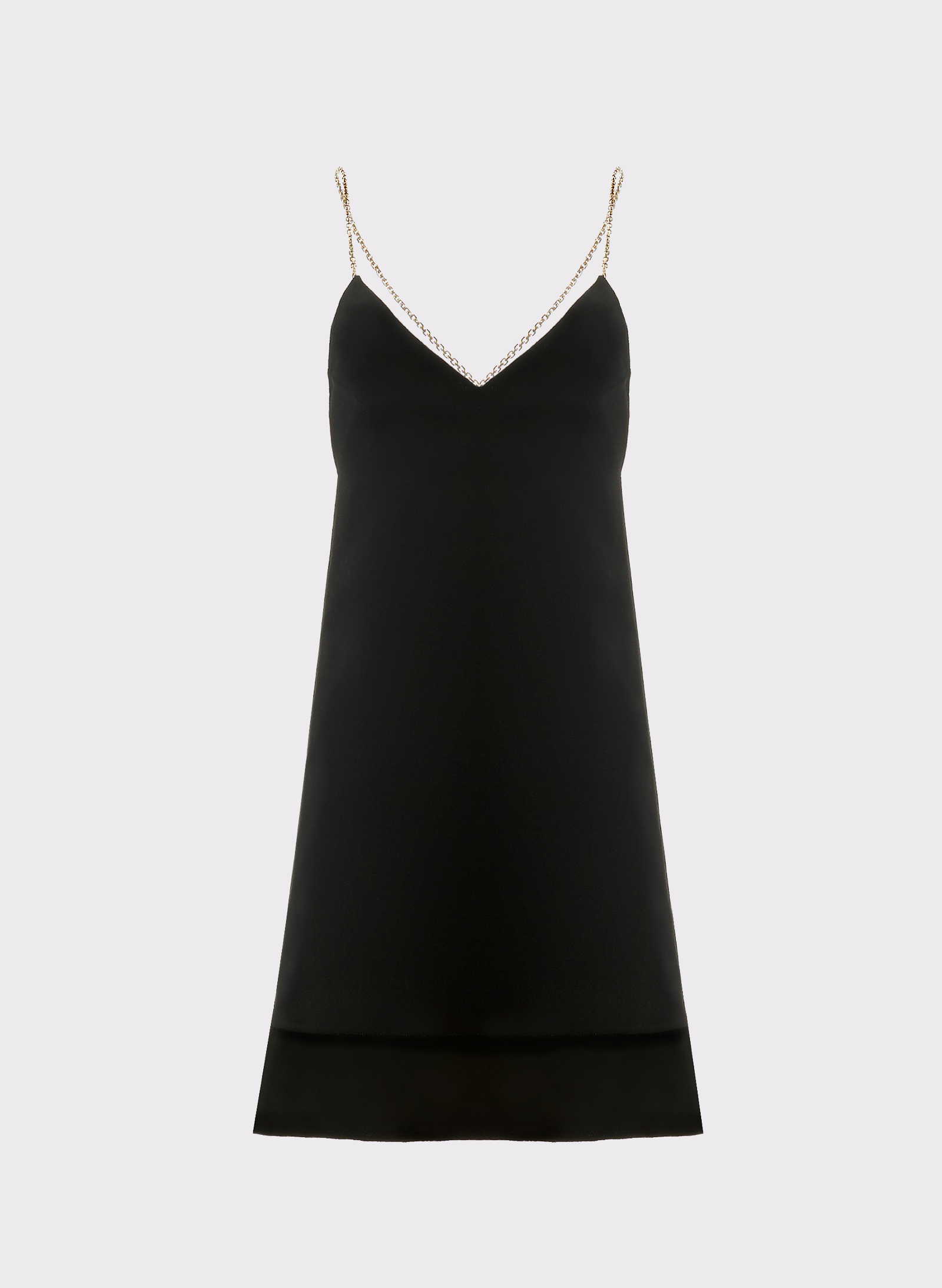 Byblos Chain Triangle Dress in black - front view