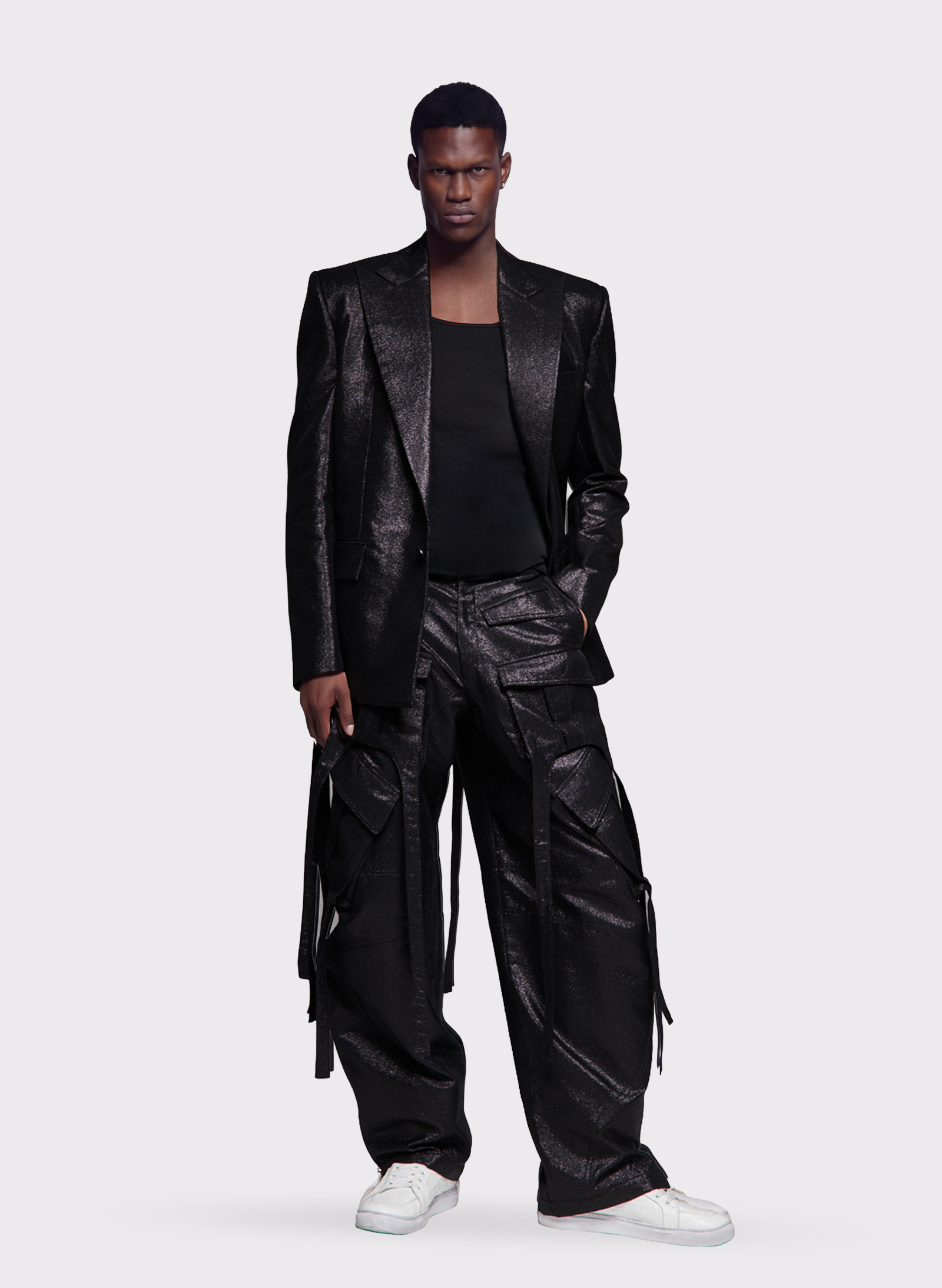 Byblos Blazer Lurex in black - front view