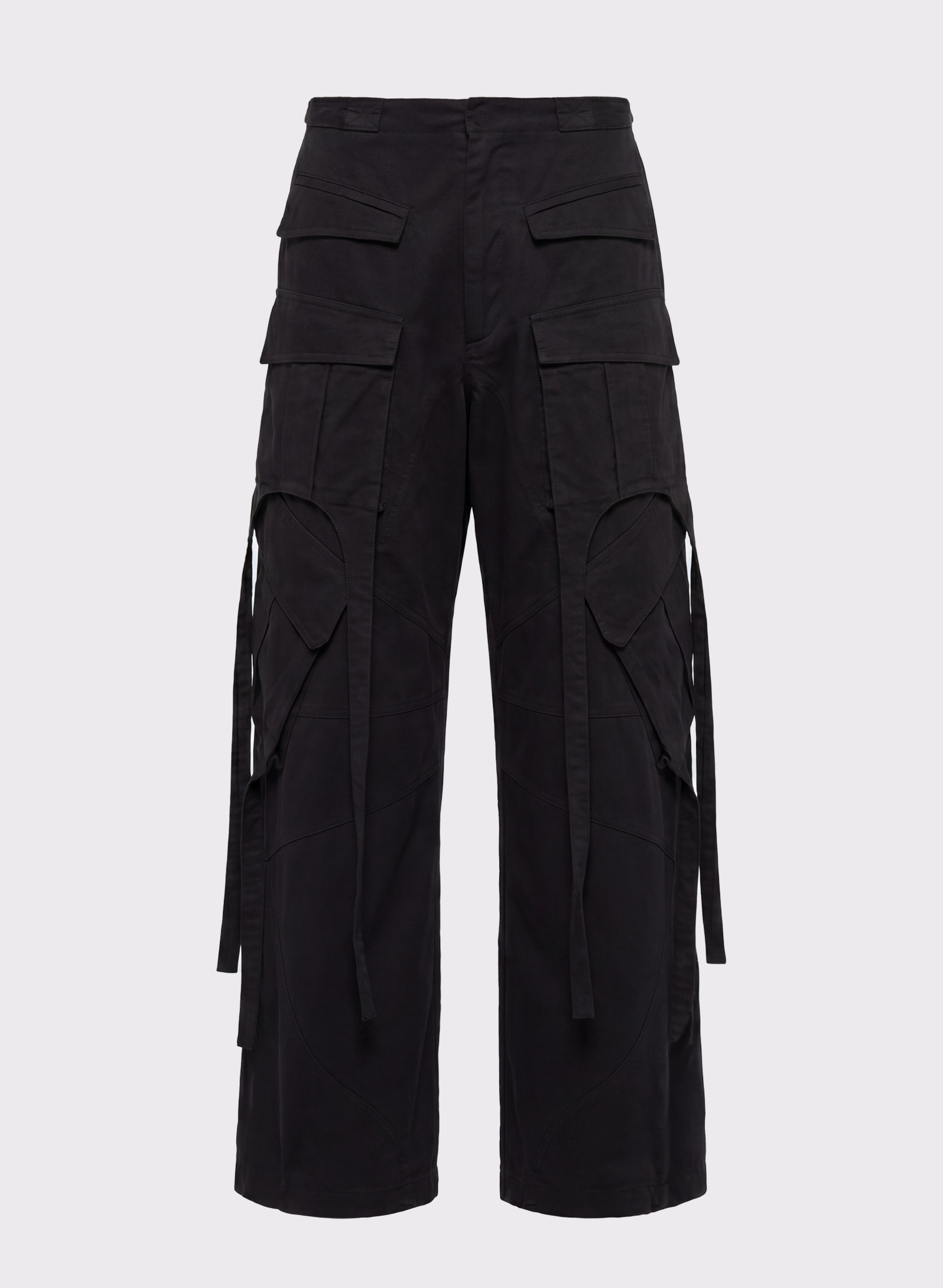 Byblos Multi Pocket Cargo Pants in black - front view