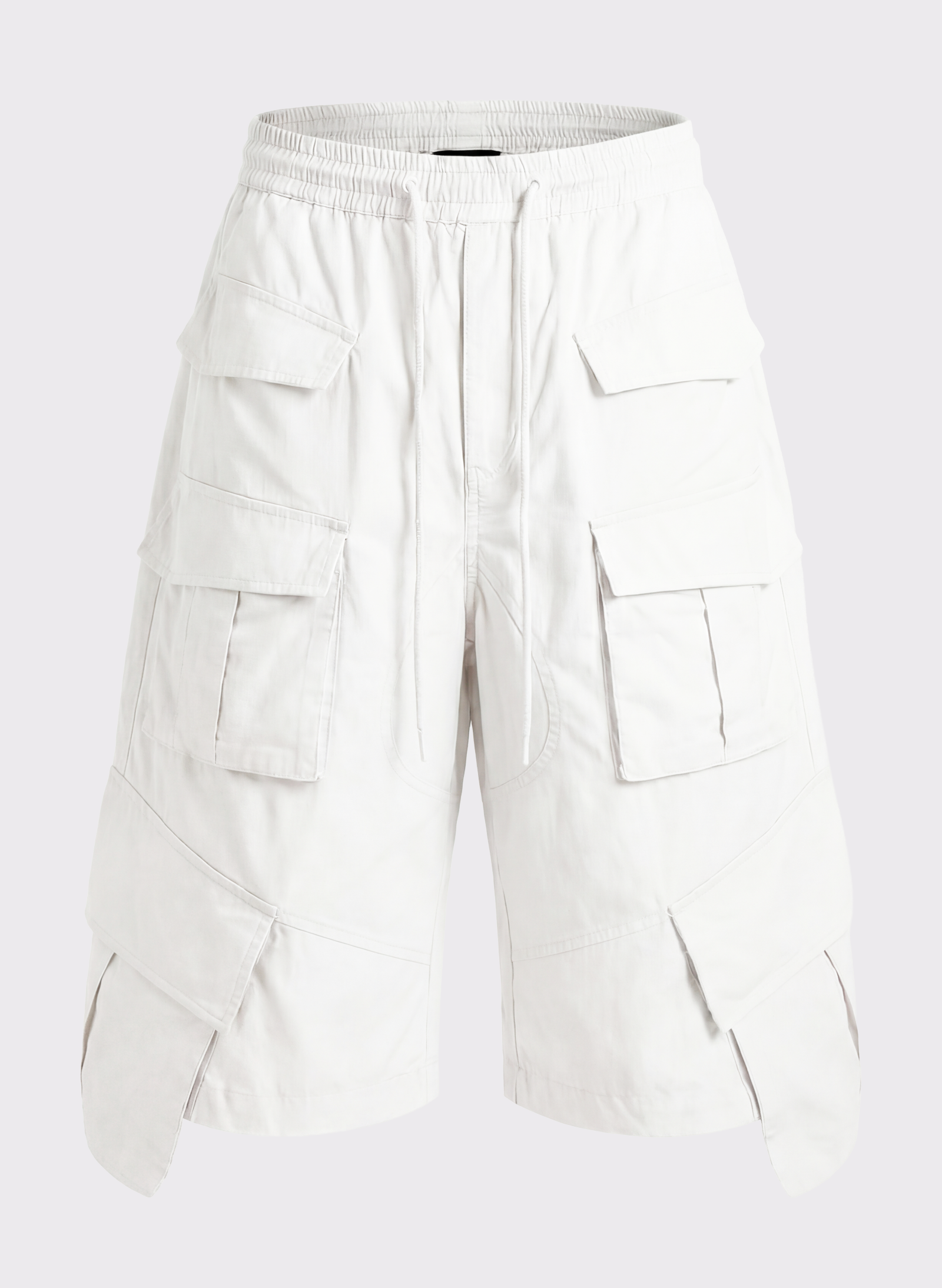 Byblos Unisex Cargo Shorts in white - front view