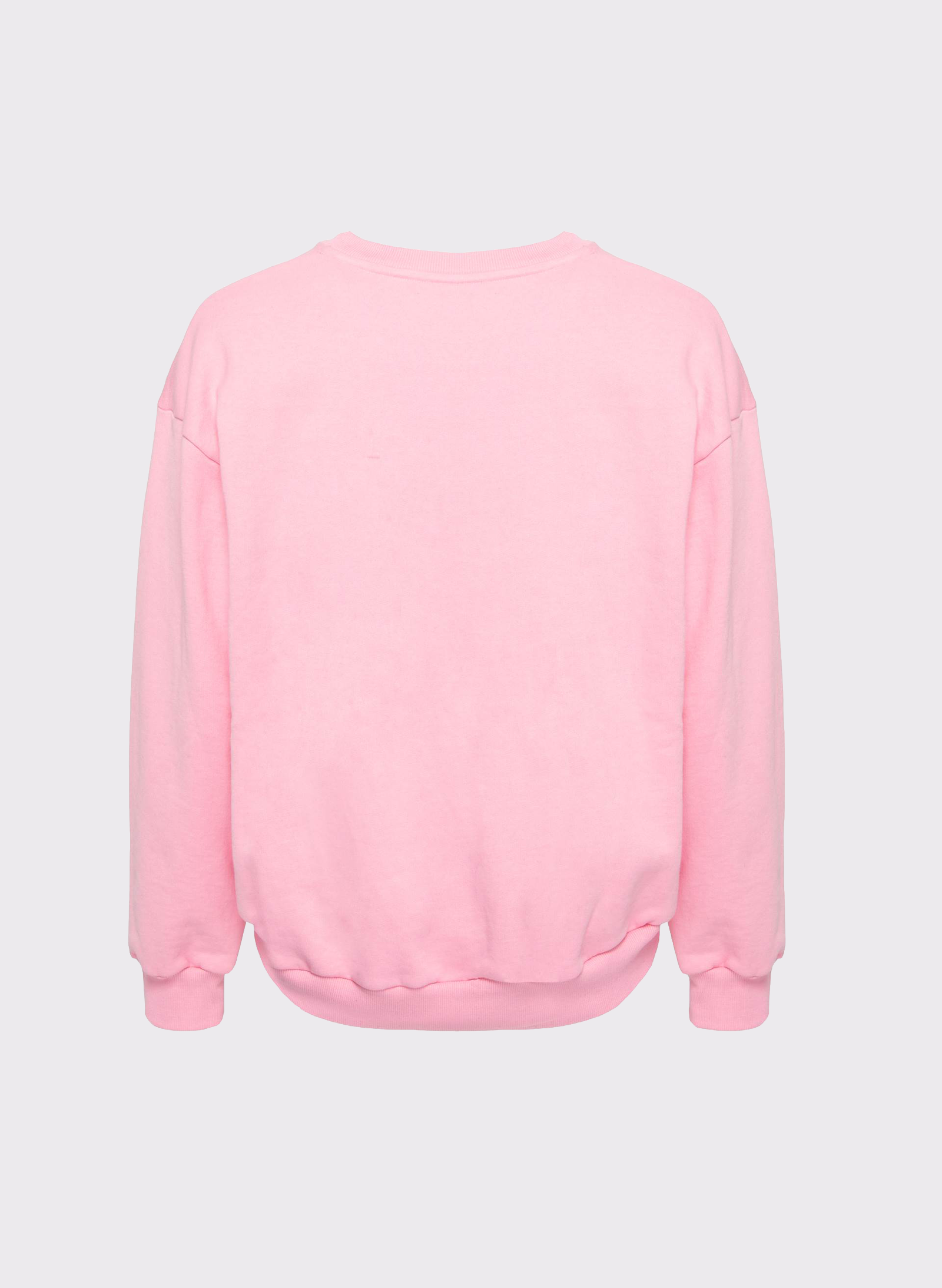 Byblos Iridescent Logo Crop Jumper in pink - side view
