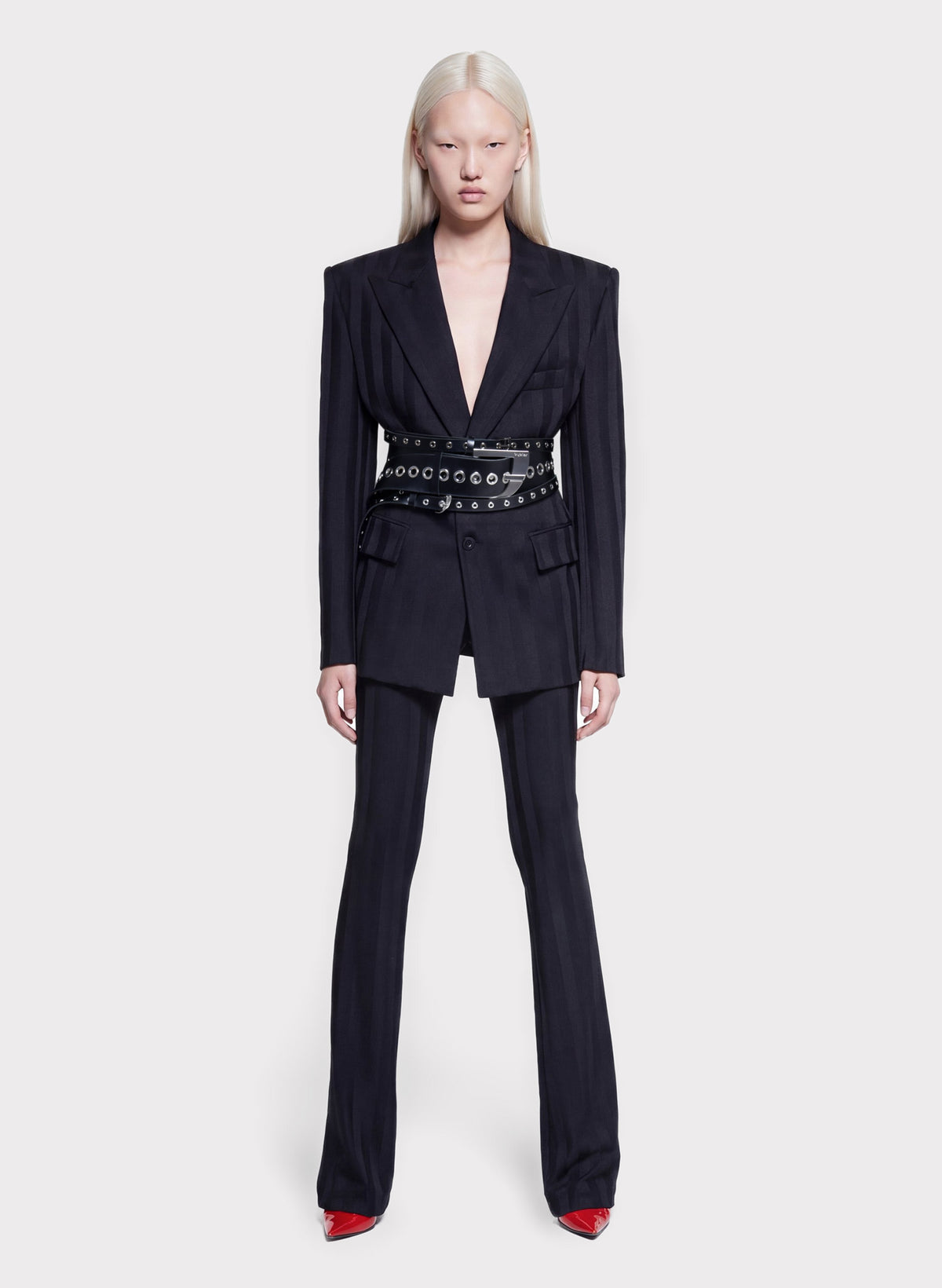Tonal Stripe Tailored Blazer