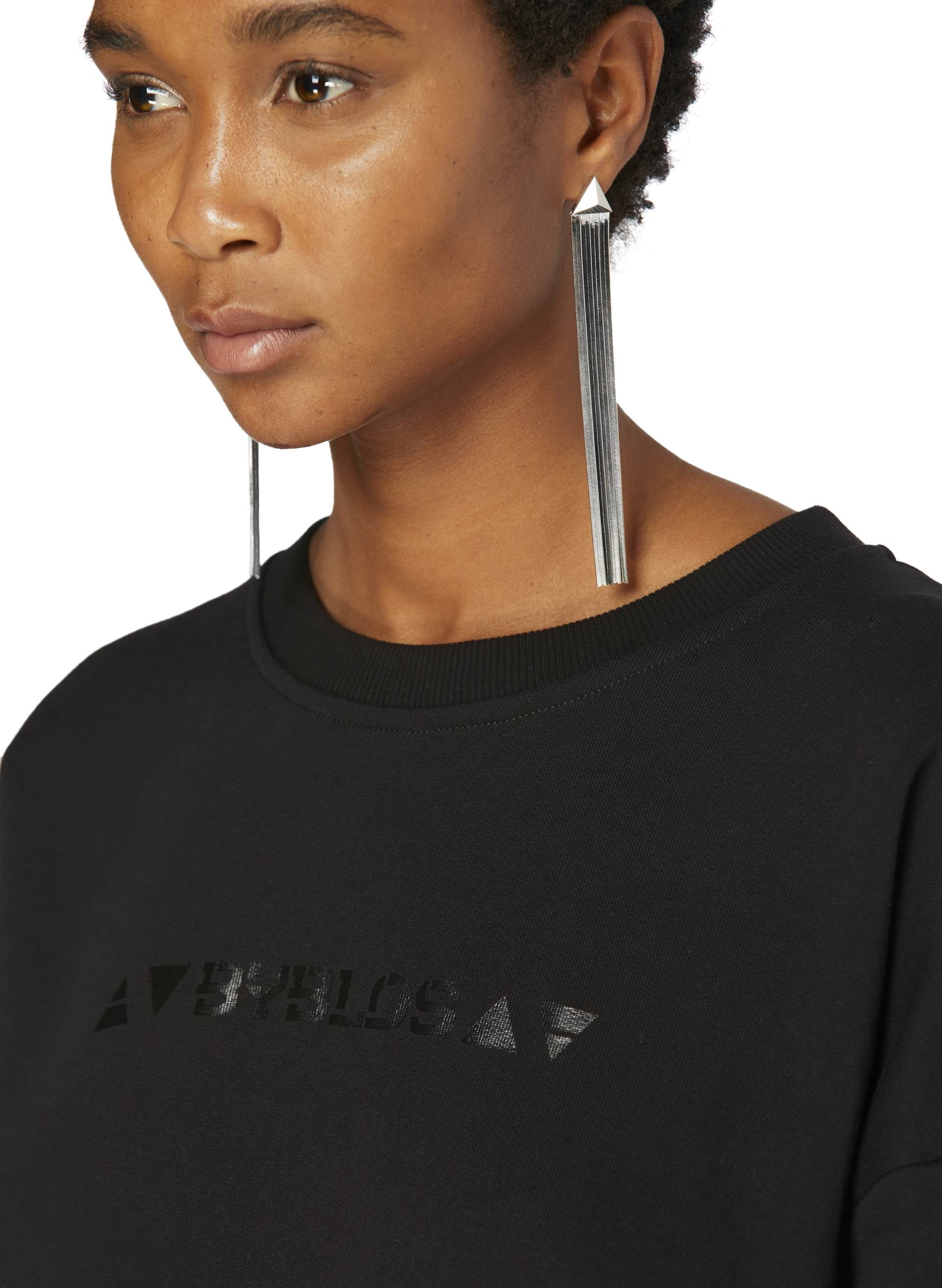 METAL FRINGES DROP EARRINGS