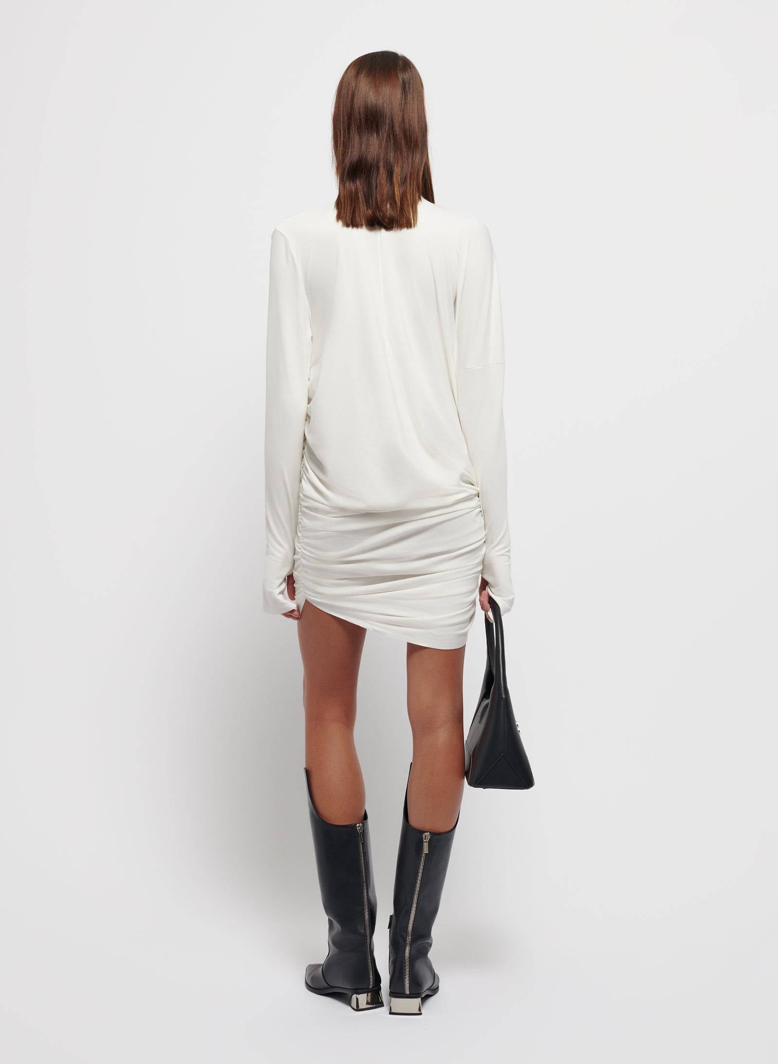 White Asymmetric Dress