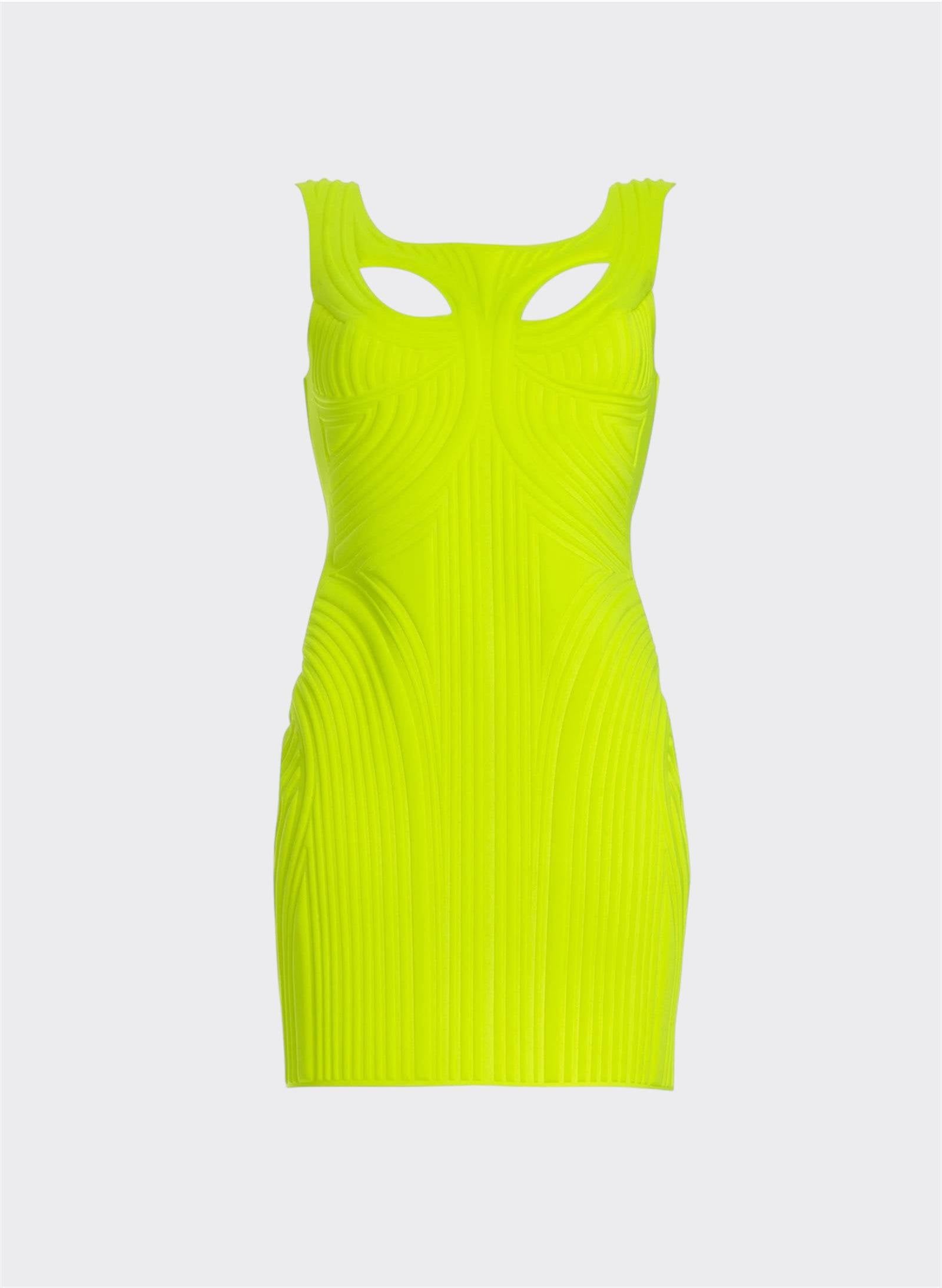 Lime Thermo Impressed Dress