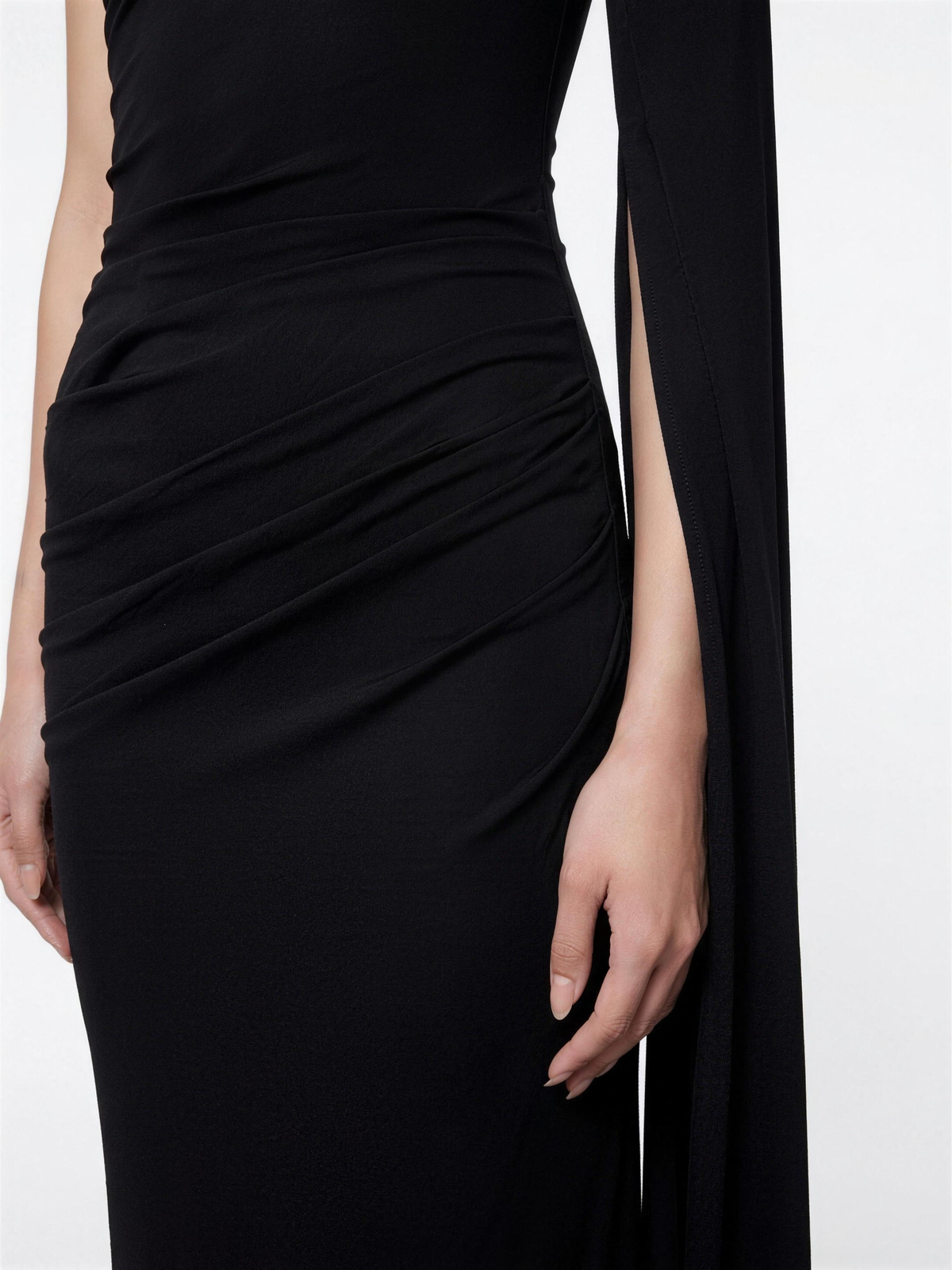 One-Sleeve Draped Gown