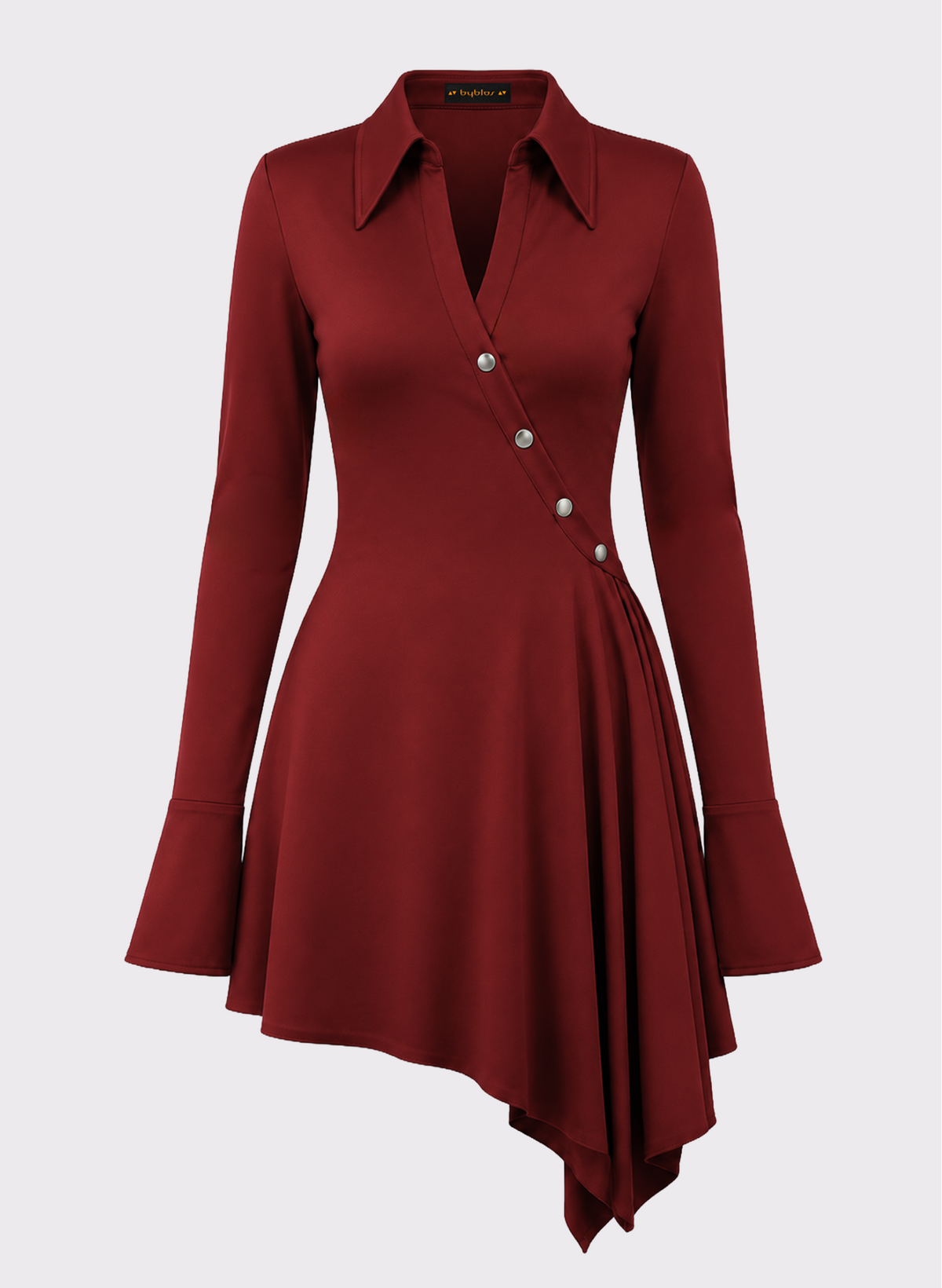 Metal Button Polo Dress