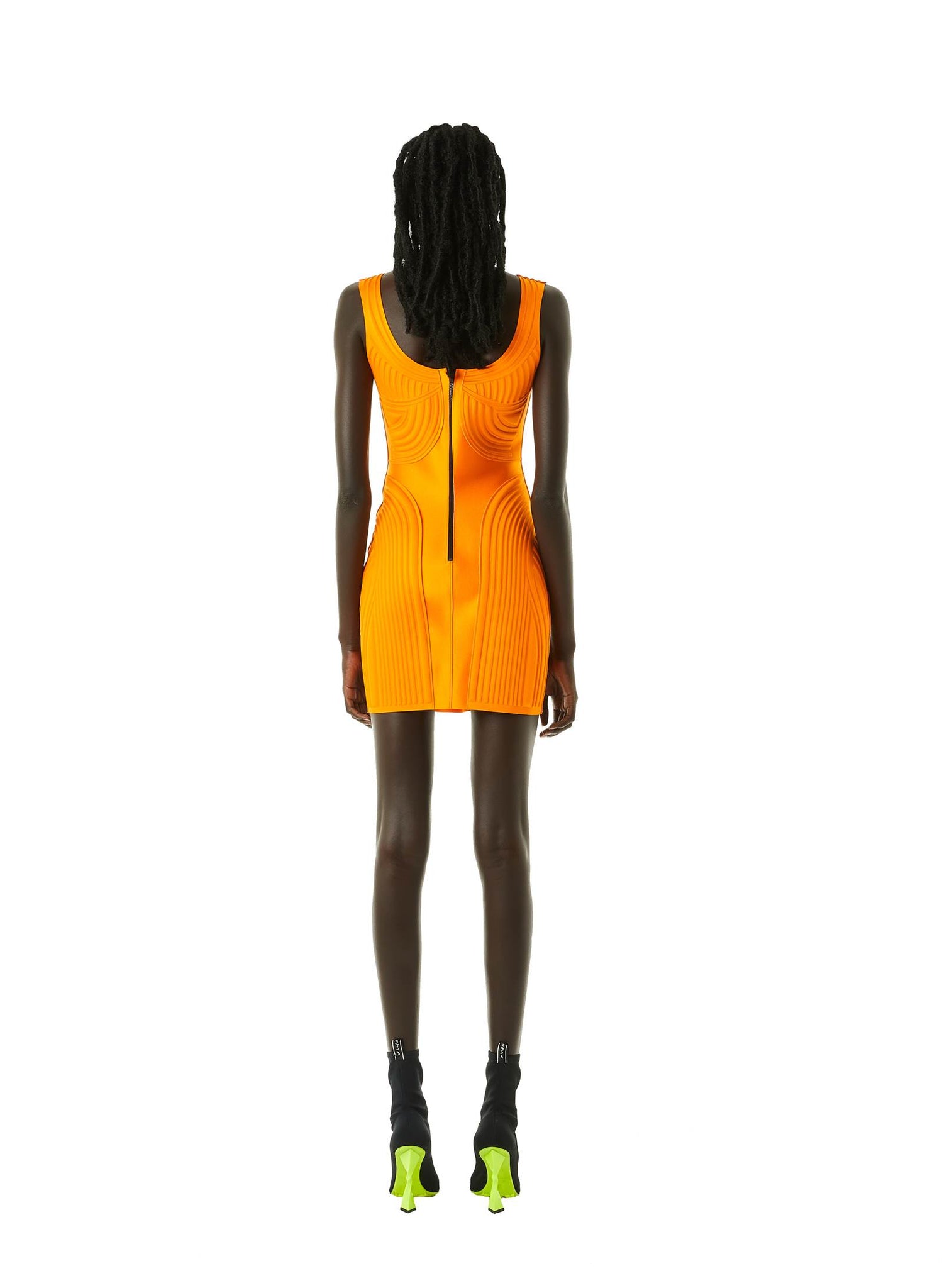 Orange Thermo Impressed Dress
